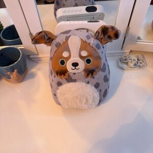Squishmallows Adorable Gray and Brown Dog Plush